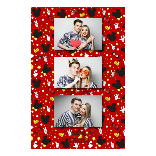 Dzień Myszki Miki + gwiazdy + 306 czerwony z podpisami Dzień Myszki Miki + gwiazdy + 306 czerwony z podpisami