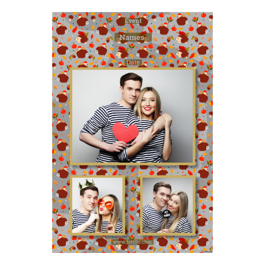 Hedgehog Day + leaves and fruits + 316 gray with captions Hedgehog Day + leaves and fruits + 316 gray with captions