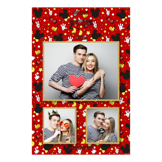 Dzień Myszki Miki + gwiazdy + 316 czerwony z podpisami Dzień Myszki Miki + gwiazdy + 316 czerwony z podpisami