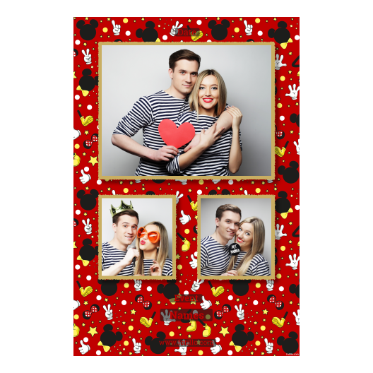 Dzień Myszki Miki + gwiazdy + 317 czerwony z podpisami Dzień Myszki Miki + gwiazdy + 317 czerwony z podpisami