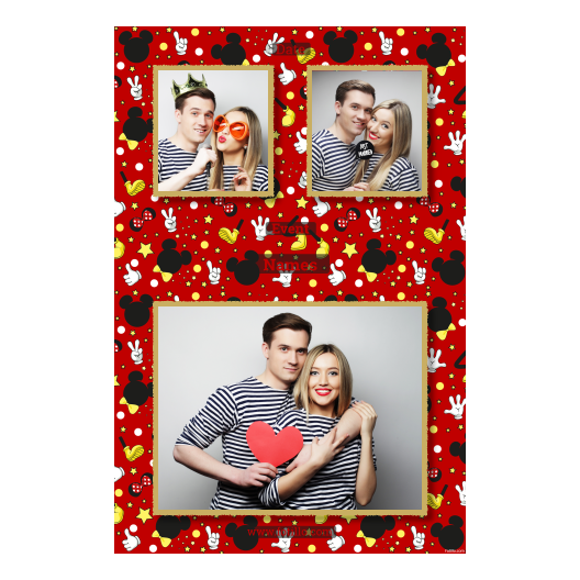 Dzień Myszki Miki + gwiazdy + 318 czerwony z podpisami Dzień Myszki Miki + gwiazdy + 318 czerwony z podpisami