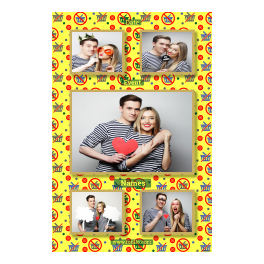 Buy Nothing Day + dots + 321 yellow with captions