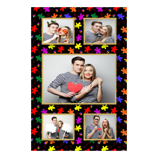 Dzień Tolerancji + serca i kwiaty + 321 czarny Dzień Tolerancji + serca i kwiaty + 321 czarny