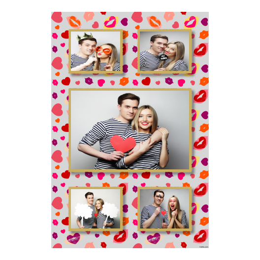 Kissing Day + hearts + 321 gray