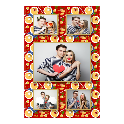 Dzień Placków Ziemniaczanych + warzywa i posiłki + 321 czerwony Dzień Placków Ziemniaczanych + warzywa i posiłki + 321 czerwony