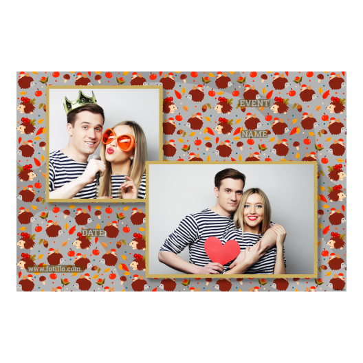 Hedgehog Day + leaves and fruits + 403 gray with captions Hedgehog Day + leaves and fruits + 403 gray with captions