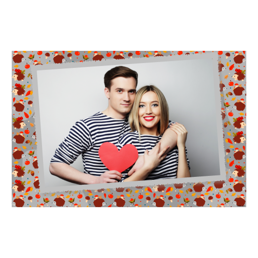 Hedgehog Day + leaves and fruits + 405 gray Hedgehog Day + leaves and fruits + 405 gray