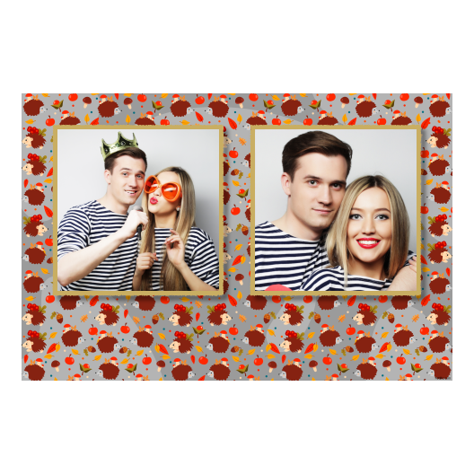 Hedgehog Day + leaves and fruits + 407 gray Hedgehog Day + leaves and fruits + 407 gray