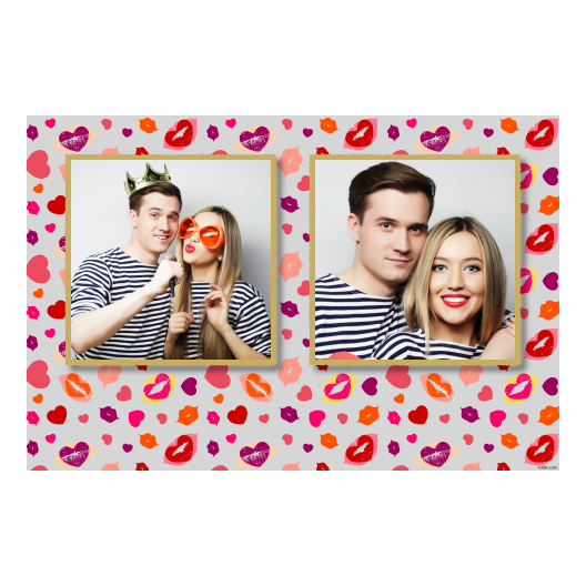 Kissing Day + hearts + 407 gray Kissing Day + hearts + 407 gray