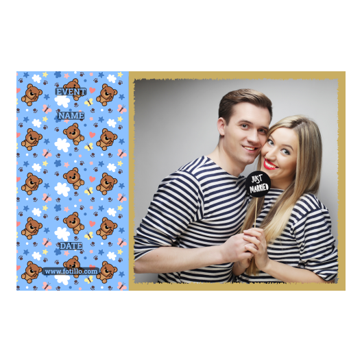 Teddy Bear Day + animals and stars + 409 light blue with captions Teddy Bear Day + animals and stars + 409 light blue with captions