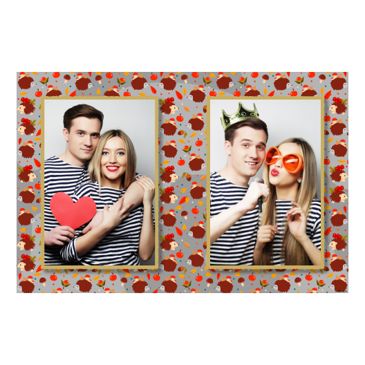 Hedgehog Day + leaves and fruits + 411 gray Hedgehog Day + leaves and fruits + 411 gray