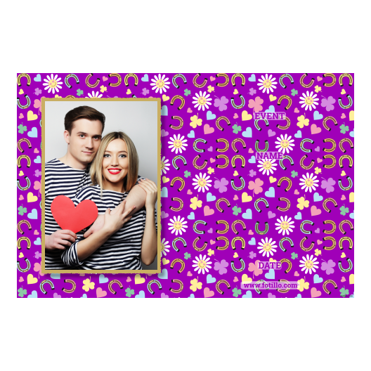 Kindness Day + flowers and hearts + 415 violet with captions