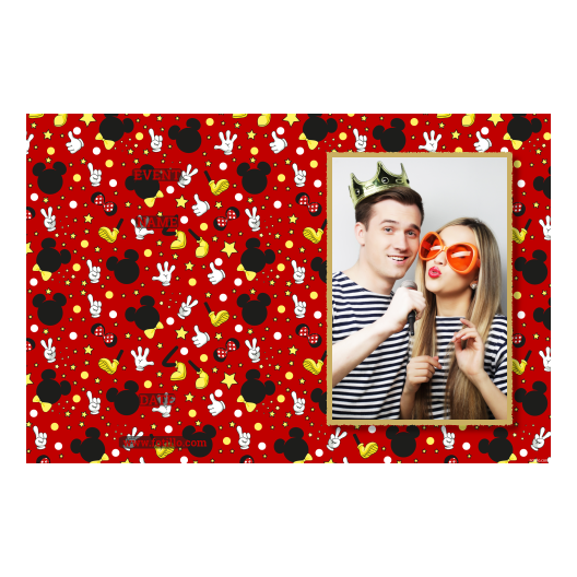 Mickey Mouse Day + stars + 416 red with captions Mickey Mouse Day + stars + 416 red with captions