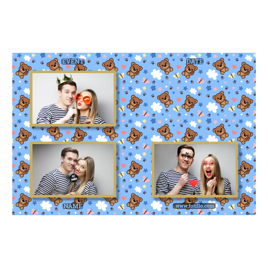 Teddy Bear Day + animals and stars + 420 light blue with captions Teddy Bear Day + animals and stars + 420 light blue with captions