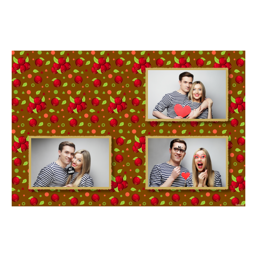 Cranberry Day + dots and leaves + 421 brown Cranberry Day + dots and leaves + 421 brown