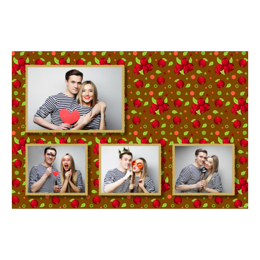 Cranberry Day + dots and leaves + 424 brown Cranberry Day + dots and leaves + 424 brown