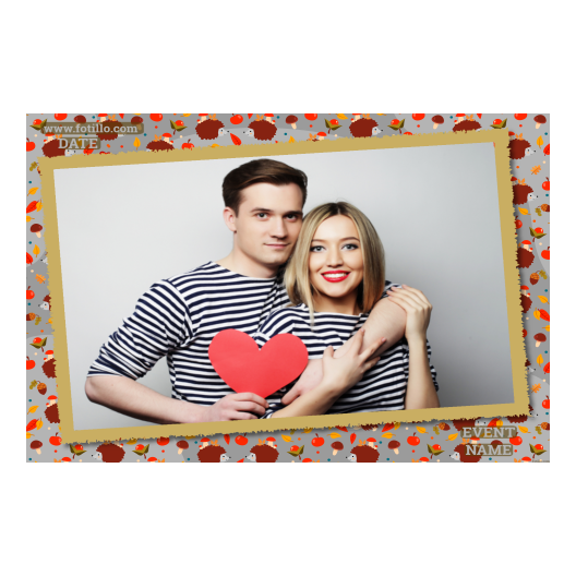 Hedgehog Day + leaves and fruits + 605 gray with captions Hedgehog Day + leaves and fruits + 605 gray with captions