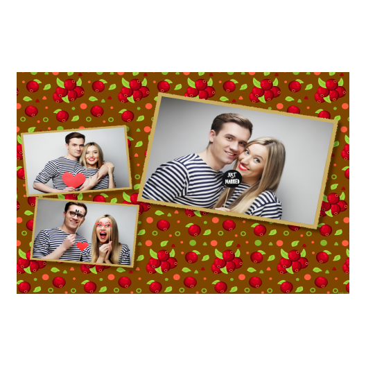 Cranberry Day + dots and leaves + 606 brown Cranberry Day + dots and leaves + 606 brown