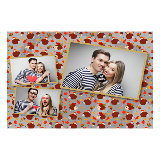 Hedgehog Day + leaves and fruits + 606 gray Hedgehog Day + leaves and fruits + 606 gray