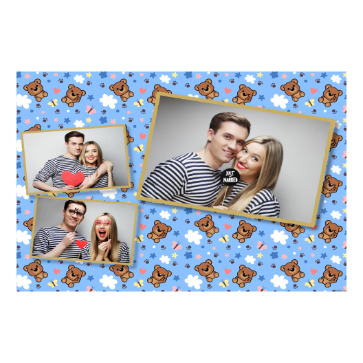 Teddy Bear Day + animals and stars + 606 light blue Teddy Bear Day + animals and stars + 606 light blue