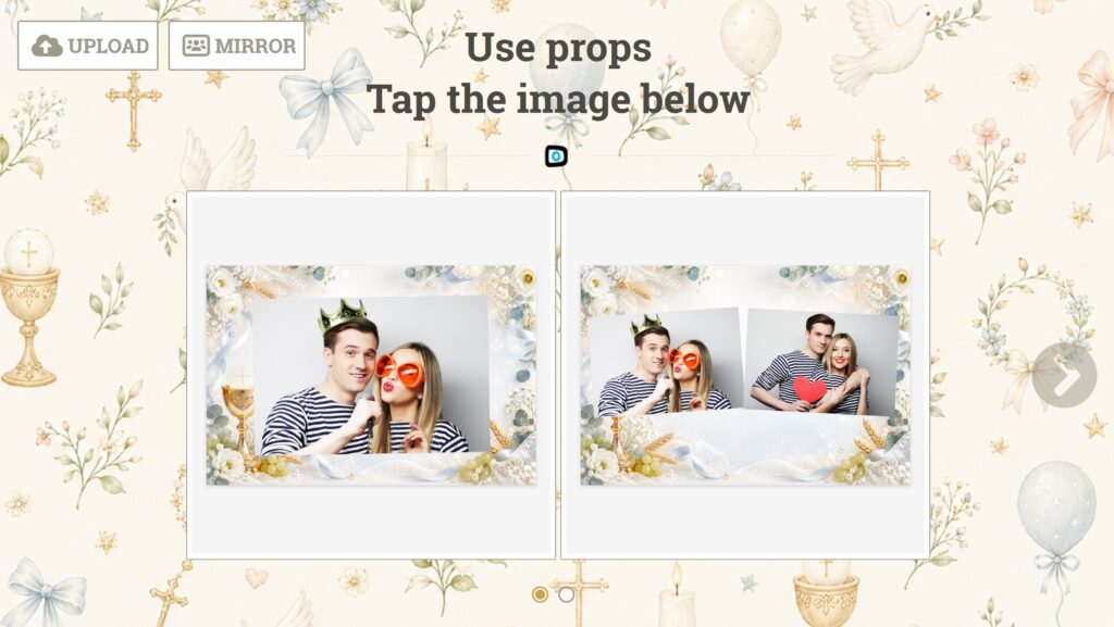Sample collages from the templates included in this version