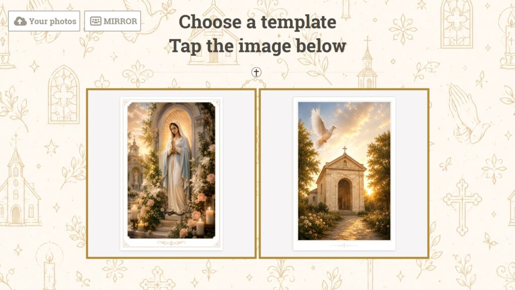 Sample collages from the templates included in this version