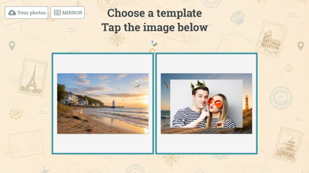 Sample collages from the templates included in this version