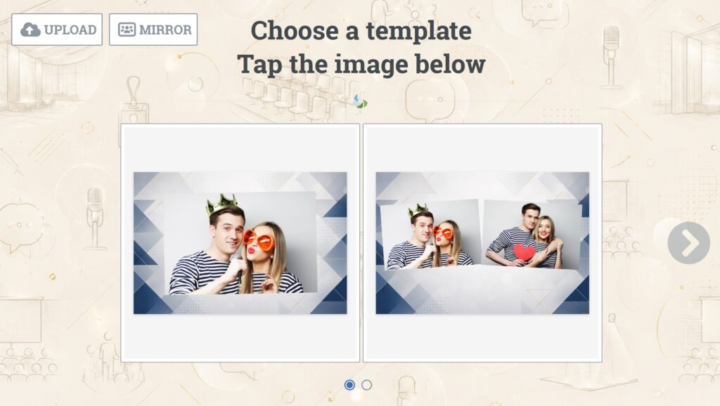 Sample collages from the templates included in this version
